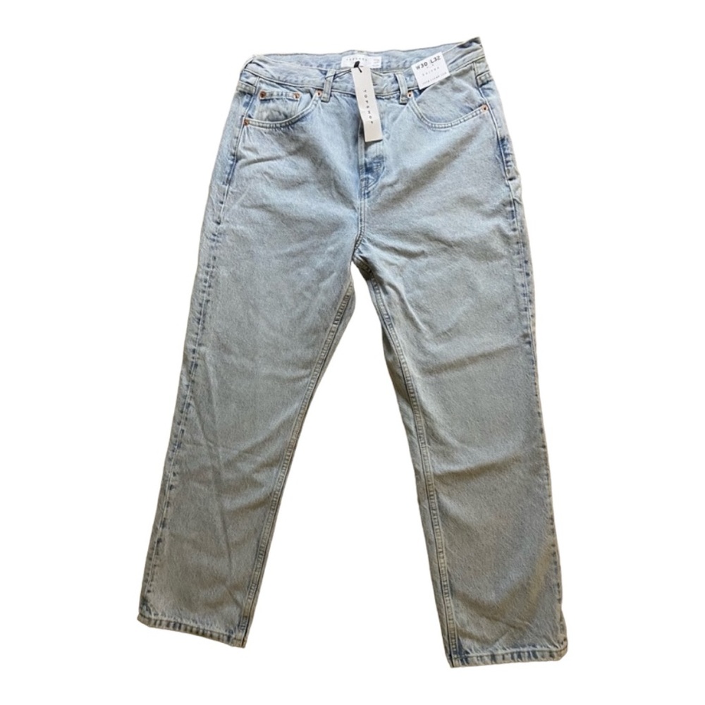 NWT- Topshop Editor Straight Leg Jeans W 30x L 32- Light Blue